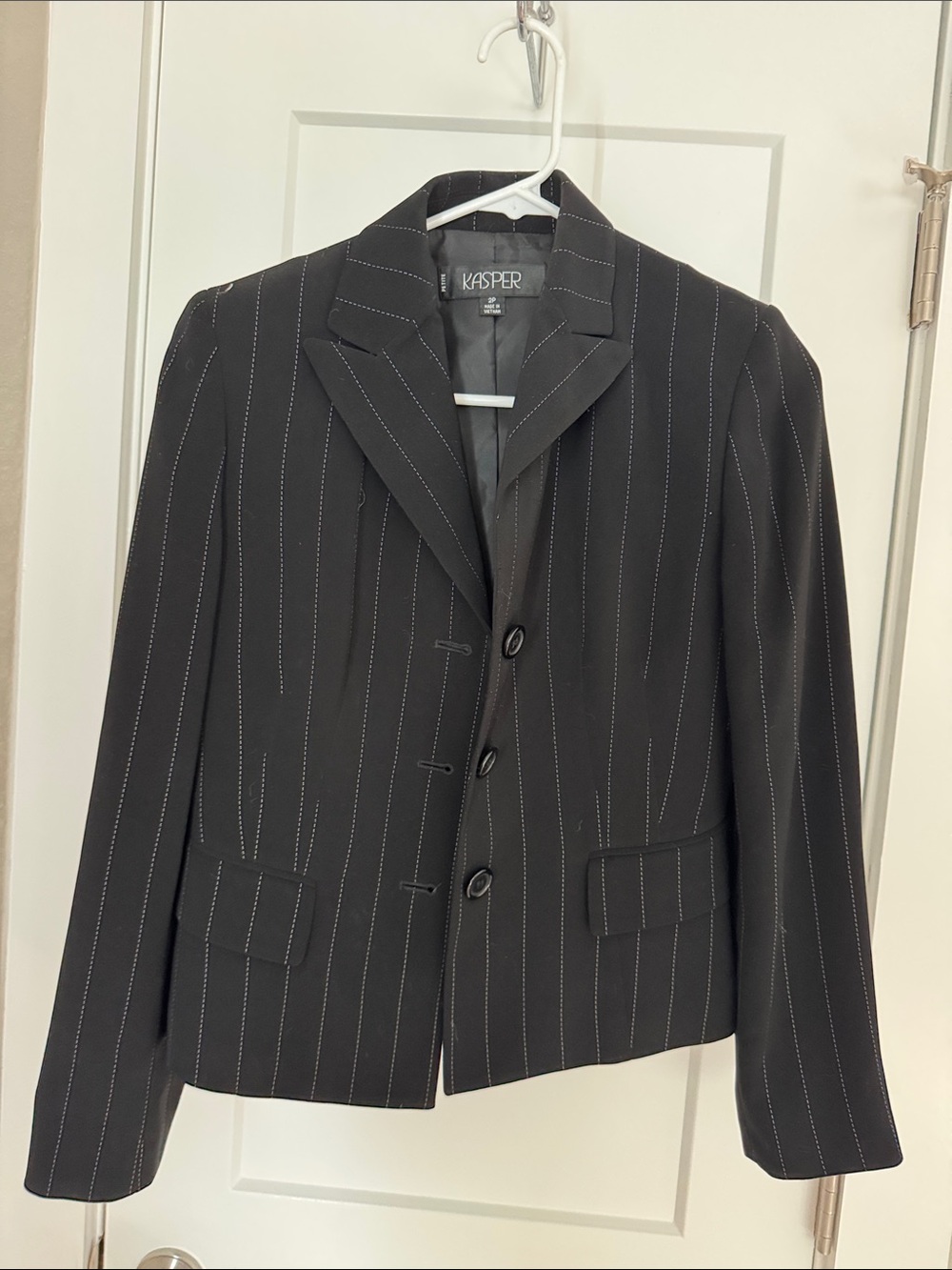 Kasper Black Pinstripe Women's Blazer